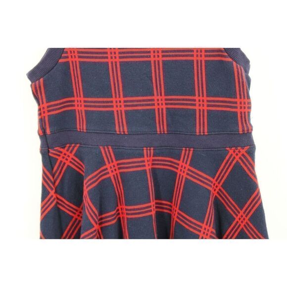 JANIE & JACK Girls Navy Blue With Red Stripes Sleeveless Knit Dress Size 6 - Picture 3 of 8